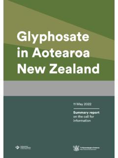 Glyphosate in Aotearoa New Zealand - EPA