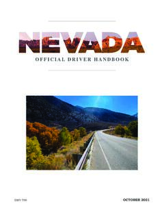 OFFICIAL DRIVER HANDBOOK - Nevada