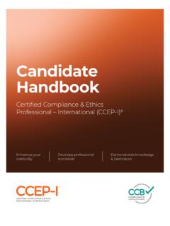 Candidate Handbook - SCCE