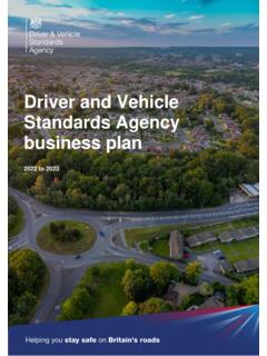 Driver and Vehicle Standards Agency business plan, 2022 to …