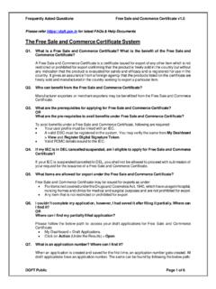 The Free Sale and Commerce Certificate System