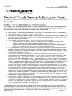 Fedwire Funds Service Authorization Form - FRBservices.org